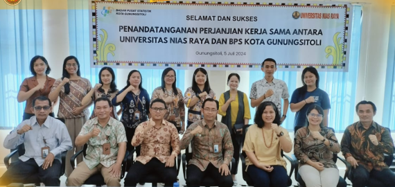 Universitas Nias Raya Lakukan MoU Dengan BPS Kota Gunungsitoli Terkait Magang Mahasiswa MBKM